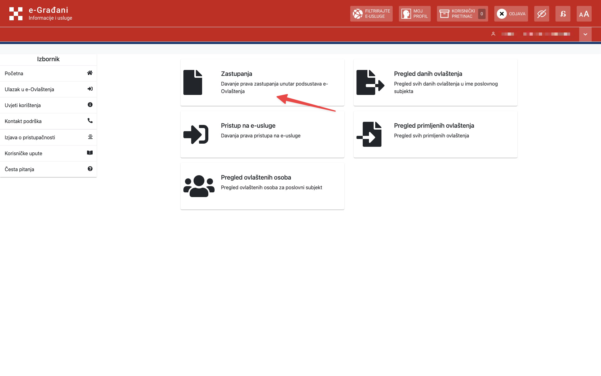 Dodavanje zastupanja